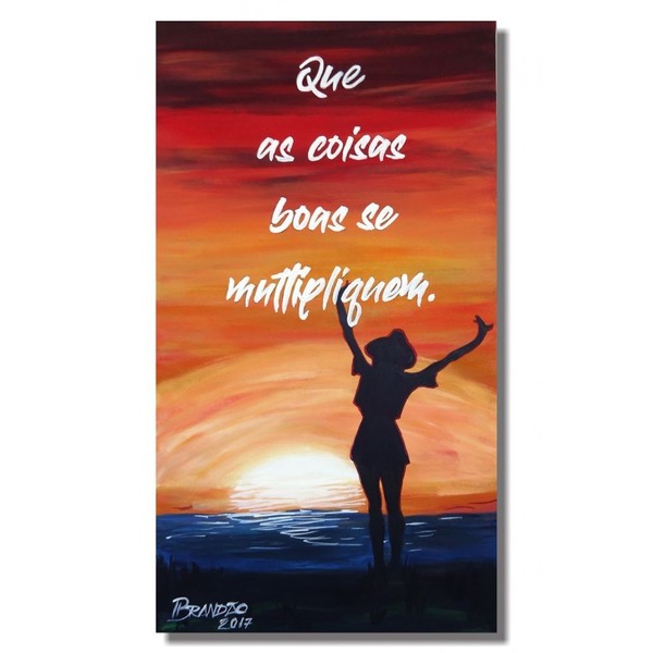 Quadro Pintado A Mao Em Oleo Com Frase Motivacional Leroy Merlin