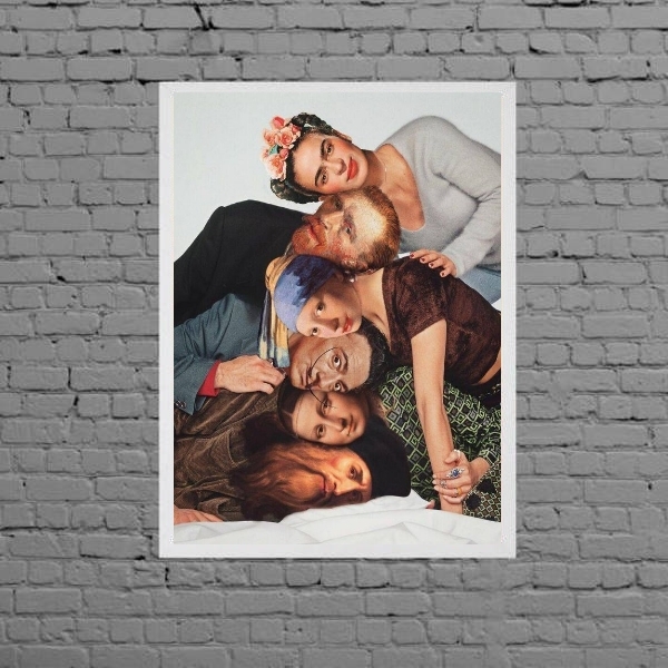 Quadro Pintores Famosos Reunidos 33x24cm Moldura:madeira Preta