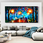 Quadro Pintura De Casal Caminhando -- Br Artes Médio 84x54