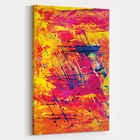 Quadro Pintura Johnson Amarela - 1 Tela Estampado