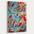 Quadro Pintura Johnson Azul - 1 Tela