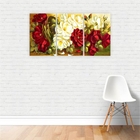 Quadro Pintura Rosas Arte Canvas 125x65cm