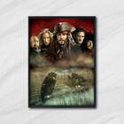 Quadro Piratas Do Caribe 33x24cm - Com Vidro Moldura:madeira