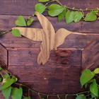 Quadro Placa Beija-Flor Decorativo Em Mdf Para Pintura