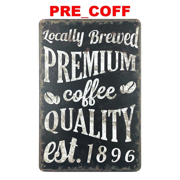 Quadro Placa Decorativa Metal Café Cozinha Premium Qualidade