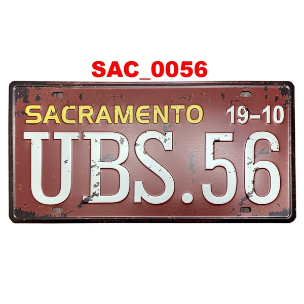 Quadro Placa Decorativa Metal Cidades Sacramento California