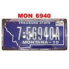 Quadro Placa Decorativa Metal Estados Unidos Montana Usa Eua