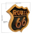 Quadro Placa Decorativa Vintage Rota 66 Artesanal Madeira Mac