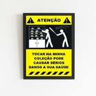 Quadro Placa Não Toque Na Coleção 24x18cm - Com Vidro Moldura