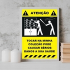 Quadro Placa Não Toque Na Coleção 45x34cm Moldura:madeira Pre