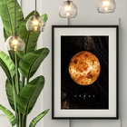 Quadro Planeta Vênus - 60x48cm Moldura:madeira Preta