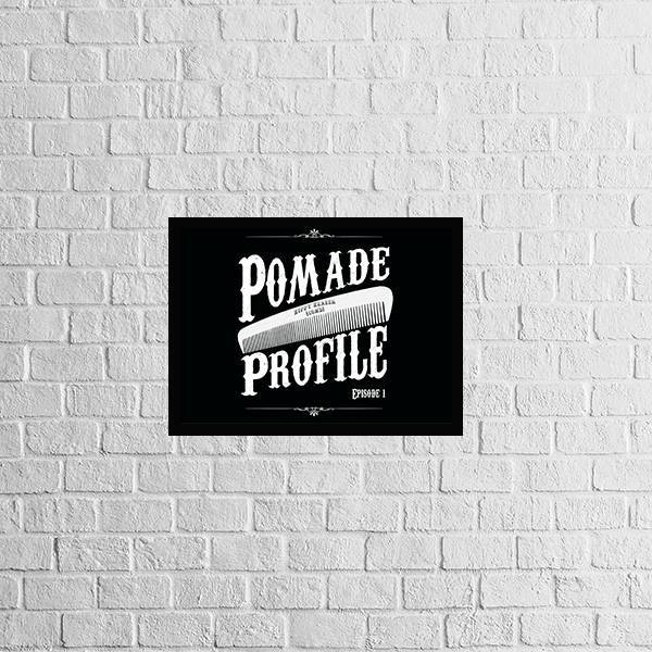 Quadro Pomade Profile 45x34cm - Com Vidro Moldura:madeira Pre