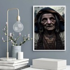 Quadro Pomba Gira Curucaca 33x24cm - Com Vidro Moldura Preta