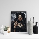 Quadro Pombagira 7 Catacumbas 45x34cm Moldura Branca