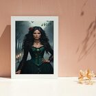 Quadro Pombagira Da Figueira 33x24cm - Com Vidro Moldura Bran