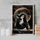 Quadro Pombagira Dama Da Noite 33x24cm Moldura:madeira Branca