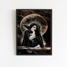 Quadro Pombagira Dama Da Noite 45x34cm Moldura:madeira Preta