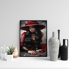 Quadro Pombagira Dama Da Noite Do Cabaré 33x24cm Moldura Preta