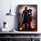 Quadro Pombagira E Exú 24x18cm Moldura:madeira Branca