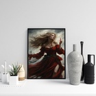 Quadro Pombagira Maria Farrapo 33x24cm - Com Vidro Moldura Br