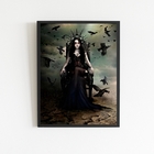 Quadro Pombagira Maria Quitéria 33x24cm Moldura:madeira Preta