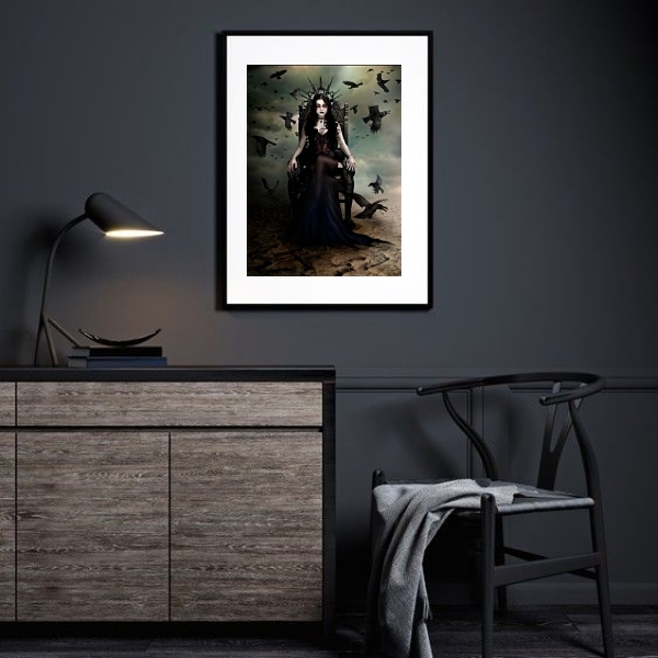 Quadro Pombagira Maria Quitéria - 60x48cm Moldura:madeira Bra