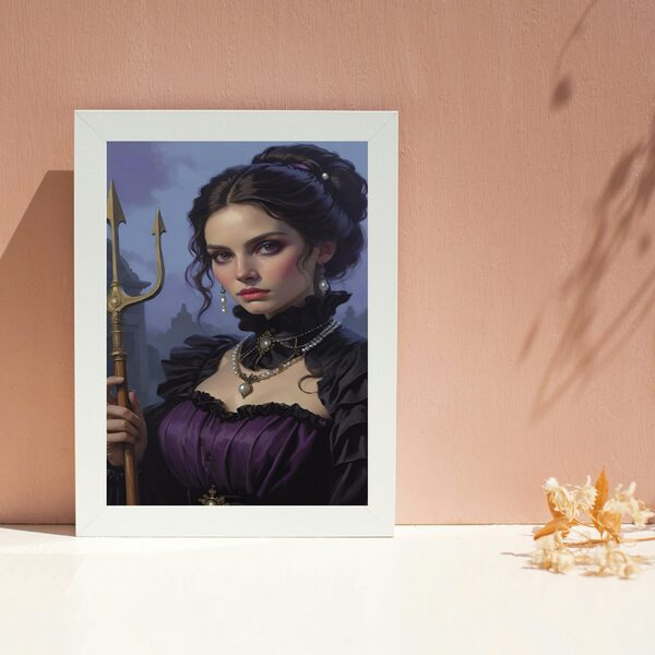 Quadro Pombagira Maria Quitéria Do Cemitério 45x34cm - Com Vi