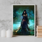 Quadro Pombagira Menina Do Mar 33x24cm - Com Vidro Moldura:ma