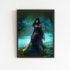 Quadro Pombagira Menina Do Mar 45x34cm Moldura:madeira Branca