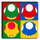 Quadro Pop Art Toad Cogumelo Mario Canvas 30x30cm-qp23