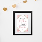 Quadro Por Esta Filha Eu Orava - 60x48cm Moldura Preta