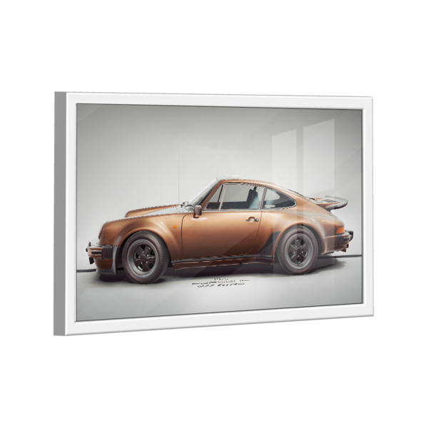 Quadro Porsche 911 Gold Lado -- Br Artes