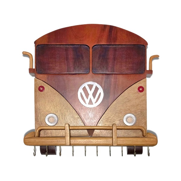 Quadro Porta-chave Kombi Em Madeira Nobre Artesanal