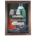 Quadro Porta Rolhas Decorativo Madeira Com O Passar Dos Vinho