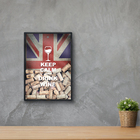 Quadro Porta Rolhas Grande Decorativo Com Moldura Mdf - Vinho