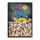 Quadro Porta Rolhas Grande Decorativo Com Moldura Mdf - Vinho