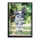 Quadro Porta Rolhas Grande Decorativo Com Moldura Mdf - Vinho