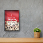 Quadro Porta Rolhas Grande Decorativo Com Moldura Mdf - Vinho