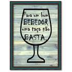 Quadro Porta Rolhas Madeira Rústico Para Um Bom Bebedor Uma T