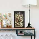 Quadro Porta Rolhas Saca Rolha Betume 17x27cm