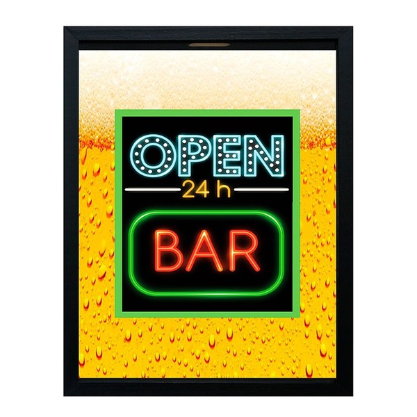 Quadro Porta Tampinhas 27x37 67130-kapos - Preto