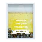 Quadro Porta Tampinhas De Cervejas Bebi Ontem Branco