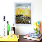 Quadro Porta Tampinhas De Cervejas Free Beer Branco