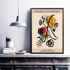 Quadro Poster Abstrato Kandinsky 33x24cm - Com Vidro Moldura: