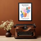 Quadro Poster Arte Matisse Corais Coloridos 33x24cm - Com Vid