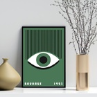 Quadro Poster Bauhaus - Olho Verde 24x18cm Moldura Preta