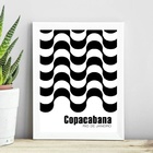 Quadro Poster Calçada De Copacabana 24x18cm - Com Vidro Moldu