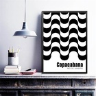 Quadro Poster Calçada De Copacabana 33x24cm - Com Vidro Moldu