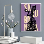 Quadro Poster Candomblé Nanã 24x18cm Moldura:madeira Preta