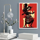 Quadro Poster Candomblé Ogum 33x24cm - Com Vidro Moldura:made